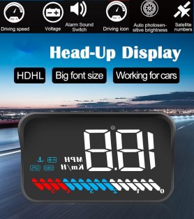 Head up display auto - On board computer HUD displays for car 3,5" (GPS + OBD)