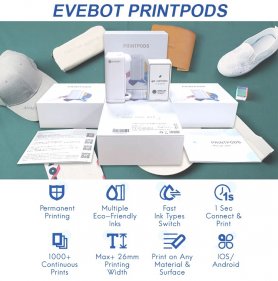 Handheld portable printer - EVEBOT Mini pen Wifi - print logo + text on various surfaces