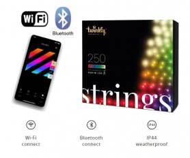 Lumières d'arbre de Noël SMART - LED Twinkly Strings - 250 pcs RGB + W + BT + Wi-Fi