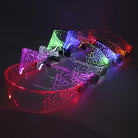 LED party glasses (transparent) CYBERPUNK - color changing