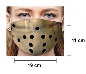 JASON VOORHEES - ахоўная маска для твару 100% поліэстэр