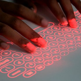 Laser tastatur projektor - hologram virtuel tastatur projektor med bluetooth til smartphone