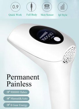 Epilator pentru îndepărtarea definitivă a părului - Lumină pulsată intensă (IPL) 900 000 de impulsuri