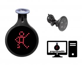 Programmerbar humørikon AUTO LED-skærm rød 16,6 cm diameter