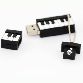 Morsom USB 16 GB - svart piano