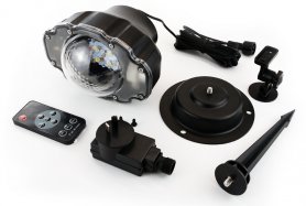スノーフレーク プロジェクター LED ライト - 屋内/屋外用クリスマス ライト投影 - 7W (IP44)