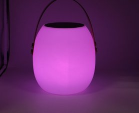 Lampe décorative LED avec poignée + couleur changeante + charge solaire + télécommande + protection IP54