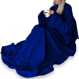 Snuggie blanket - Fleece blanket with sleeves wearable - 140x180 cm