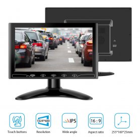 Monitor mirroring per smartphone da 10 "WiFi + VGA + HDMI e ingresso AV per 2 telecamere