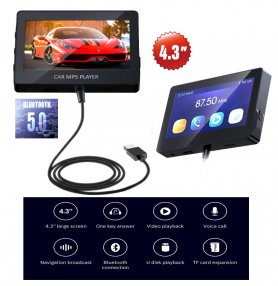 MP5 auto player 4,3" zaslon Bluetooth 5.0 - video + audio + FM transmiter + Handsfree