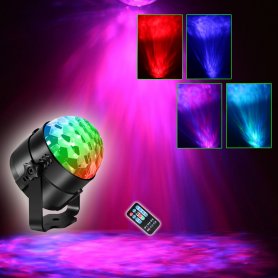 LED projektor dekorační - imitace mořských vln s RGBW barevný (červený, zelený, modrý) 3W