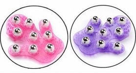 Масажни ръкавици с 9 масажиращи + ротационни + неръждаеми топки