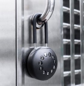Сигурносна брава челична шипка у облику слова У 12цм + ВиФи Смарт сеф са ПИН-ом + Блуетоотх апликација за паметни телефон