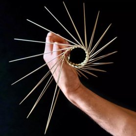 キネティックスピナーパズル スクエアウェーブ - キネティックメタルアートデコレーション