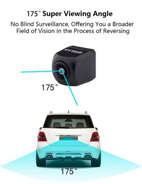 Micro reversing camera with HD 1280x720 + 175° angle + protection (IP68)