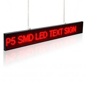 Textová led tabula s podporou iOS a Android  66 cm x 9,6 cm - červená