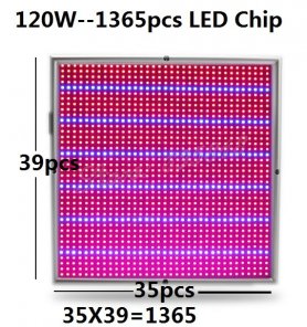 LED-Lampe zum Ausblühen von Pflanzen mit Leistung 120W