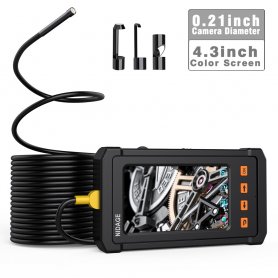 Ендоскоп за змийска камера FULL HD + 4,3 "дисплей + камера с 6x LED светлини с 10 м кабел + IP67