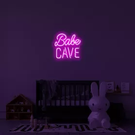 3D LED nápisy na stenu do interiéru - Babe cave 50 cm