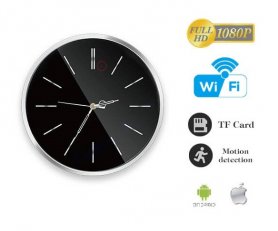 Reloj de pared moderno con cámara FULL HD + WiFi y detección de movimiento