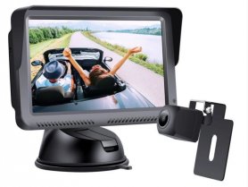 Cúvací káblový set do auta: 5"monitor + FULL HD mini zadná kamera (IP68)