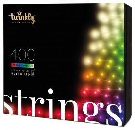 LED Weihnachtsbaumbeleuchtung - LED Twinkly Strings - 400 Stück RGB + W + BT + Wi-Fi