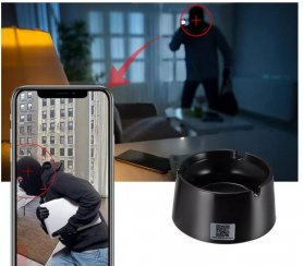 Versteckte Aschenbecher-Spionagekamera mit WiFi + FULL HD 1080P + Bewegungserkennung