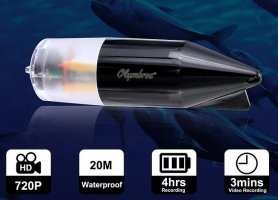 Telecamera da pesca fino a 20 m - Telecamere subacquee impermeabili con HD 720p + LED