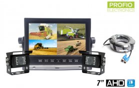 Set telecamera retromarcia per auto AHD LCD HD monitor per auto 7 "+ 2x telecamera HD con 18 LED IR