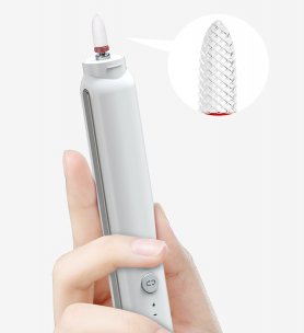 Elektrisk manikyr + pedikyrset (kit) för naglar med inbyggt batteri + 6 förlängningar
