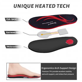 Smart Heated insoles for shoes - thermal heat up to 65℃ + App smartphone (iOS/Android)