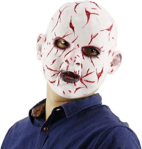 Vágott arc - baba arcmaszk - gyerekeknek és felnőtteknek Halloweenre vagy karneválra