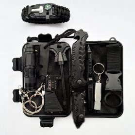 Kit di sopravvivenza - Kit di emergenza SOS (borsa) multifunzionale 10 in 1 strumenti