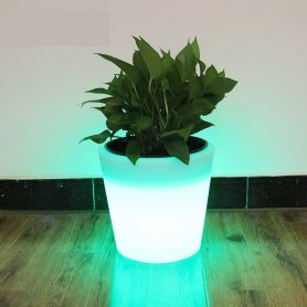 Pencahayaan pot bunga LED + kemungkinan untuk mengubah warna RGB + IP44 (27x27x28 cm)