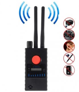 Skjult spionkamera og bugdetektor til GSM, GPS, RF og spion enheder