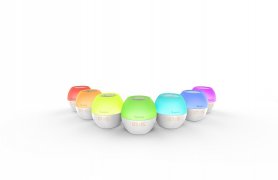 Jam alarm dengan speaker LED dan WiFi + Bluetooth (kompatibel dengan Alexa)