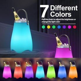 Led ice bucket - охолоджуюче відерце для пляшок з RGB LED підсвічуванням + Bluetooth колонка 5W з IP44 - 3L