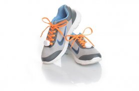 Светодиодные шнурки мигают - оранжевые