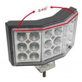 Led pracovne svetla - 240 stupňové širokouhlé 54W (18 x 3W) + IP67 krytie vodotesné