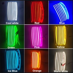 แถบซิลิโคน LED แบบยืดหยุ่นกันน้ำ 5M - การป้องกัน IP68 - สีม่วง