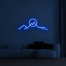 Light LED neon sign on the wall 3D - MOUNTAINS 75 cm