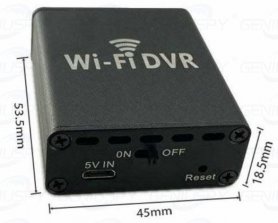 マイクロ ミニチュア ピンホール カメラ FULL HD 90° アングル + オーディオ - ライブ モニタリング用の Wifi DVR モジュール