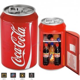 ミニ缶冷蔵庫コカコーラ-11L/12缶用ポータブル冷蔵庫