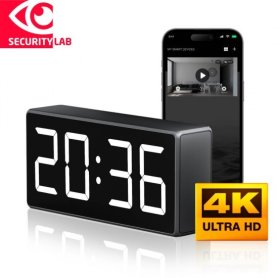 Jam alarm dengan kamera digital - Kamera mata-mata tersembunyi FULL HD + Wifi + deteksi gerakan + penglihatan malam