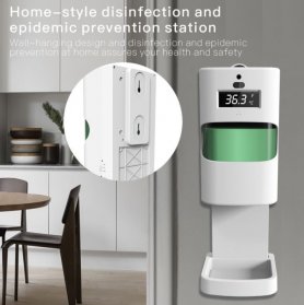 Máy khử trùng tự động không tiếp xúc - 1L + đồng hồ nhiệt độ cơ thể