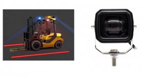 LED linear warning and safety light for forklift trucks 10W (2 x 5W) + IP67
