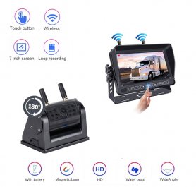 Wifi cúvací set do auta s magnetom a batériou 6700mAh AHD HD kamera s 8IR + 7" HD monitor
