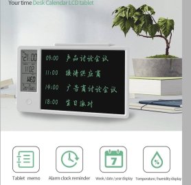 Digitální LCD kalendář se SMART zápisníkem na kreslení / psaní s LCD 10"
