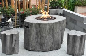 Пънче за сядане - имитация на лят бетон - Сиво