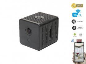 Wifi Mini FULL HD IP kamera mágneses forgatható tartóval + extra hosszú akkumulátor-élettartam